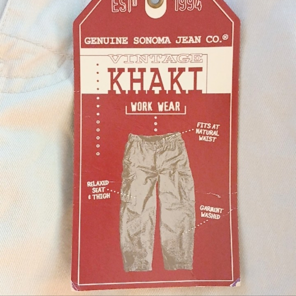 NWT Genuine Sonoma Jean Company Vintage Khaki Workwear Pants